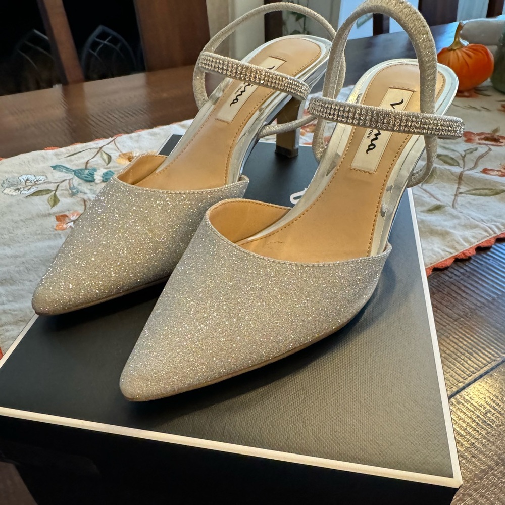 Nina silver heels